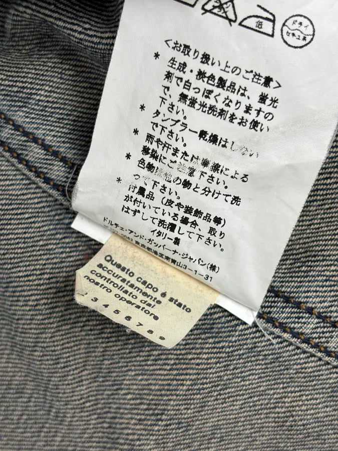 2000s Dolce & Gabbana Faded Blue Officer Cropped Denim Jacket  RvynjVO 11