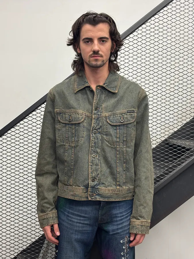 2000s Dolce & Gabbana Faded Blue Multi-Pocket Denim Jacket UmGTEwB 1