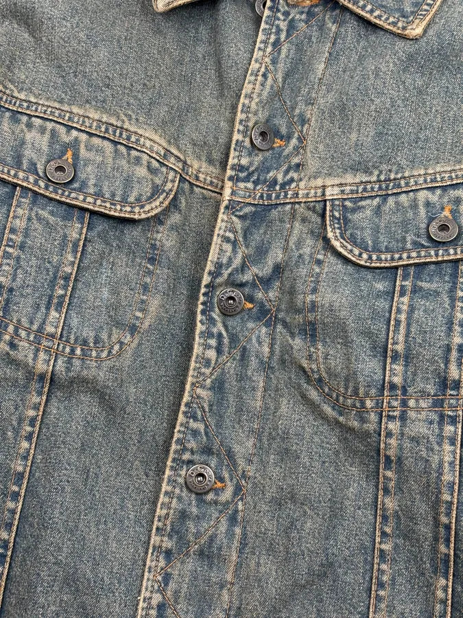 2000s Dolce & Gabbana Faded Blue Multi-Pocket Denim Jacket UmGTEwB 7