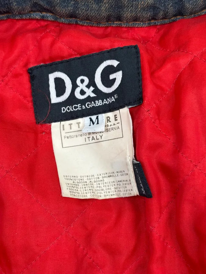 2000s Dolce & Gabbana Faded Blue Multi-Pocket Denim Jacket UmGTEwB 9