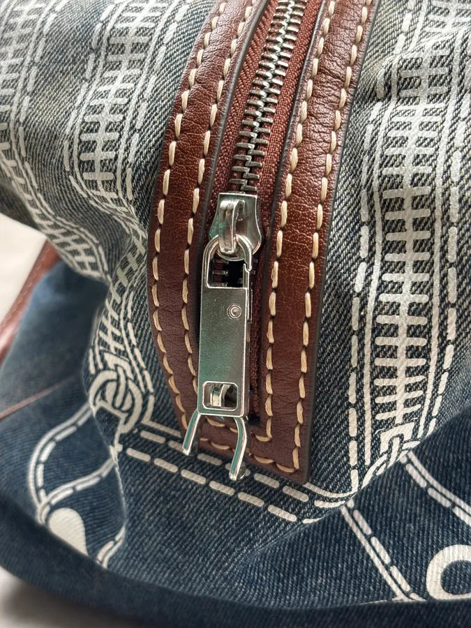 AW2010 Dolce & Gabbana Blue Denim Trompe LOeil Handle Bag GuNIZpz 12