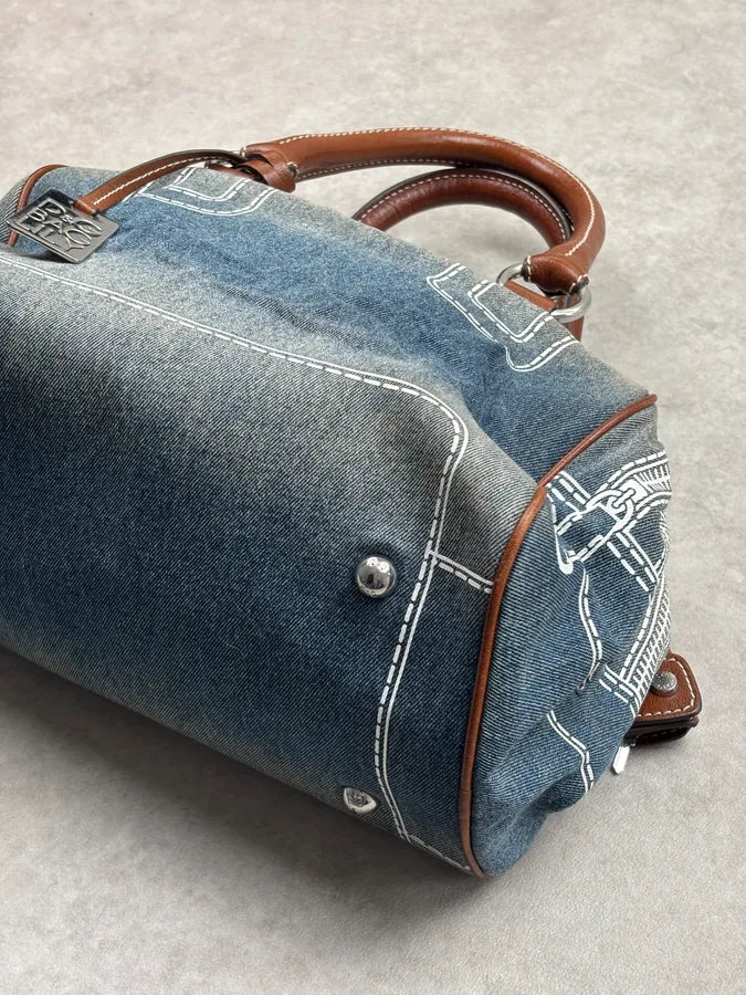 AW2010 Dolce & Gabbana Blue Denim Trompe LOeil Handle Bag GuNIZpz 10