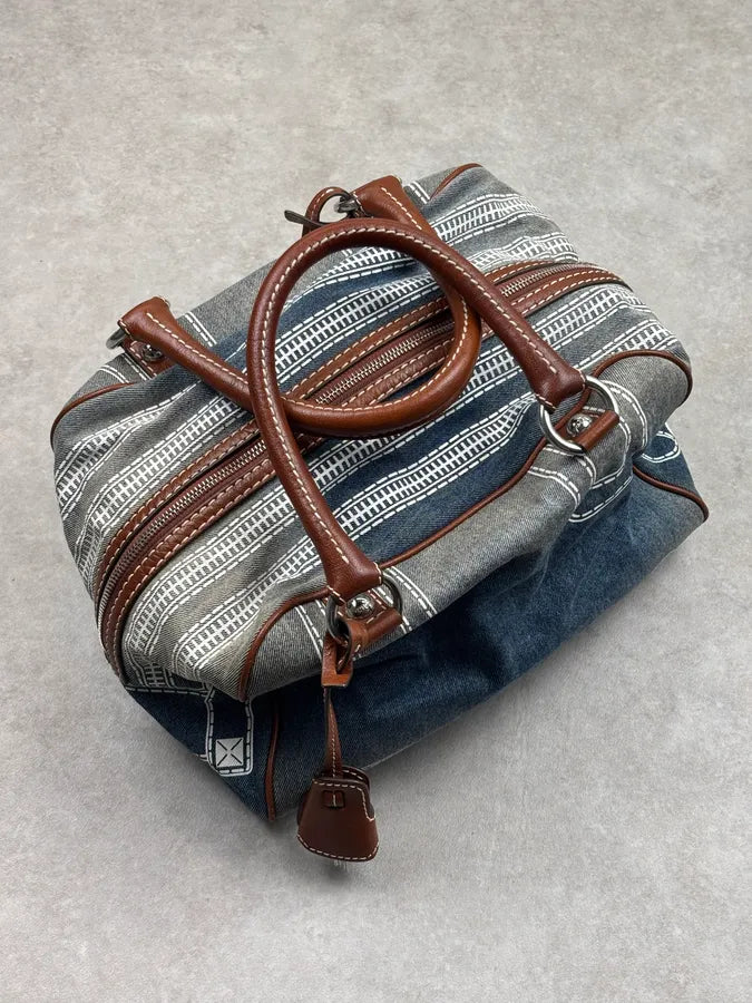 AW2010 Dolce & Gabbana Blue Denim Trompe LOeil Handle Bag GuNIZpz 0