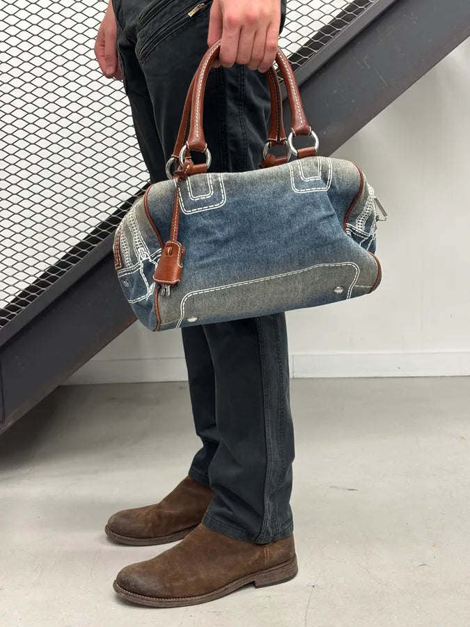 AW2010 Dolce & Gabbana Blue Denim Trompe LOeil Handle Bag GuNIZpz 1