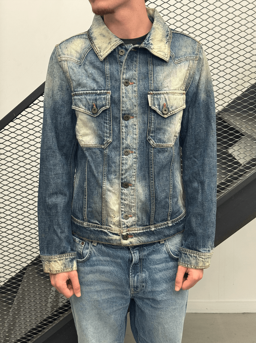 Dolce & Gabbana Blue Distressed Denim Jacket KQXLkXx 1