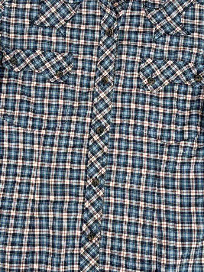 AW2011 Dolce & Gabbana Blue Plaid Cotton Western Shirt MIiZwrD 7
