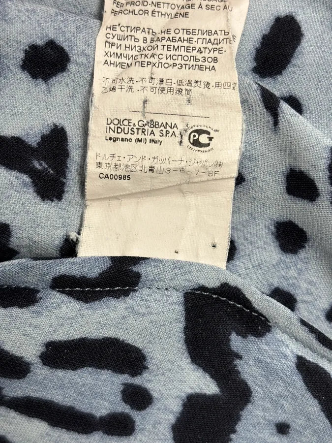 2010s Dolce & Gabbana Blue Leopard Print Silk Shirt  npBpwsG 11