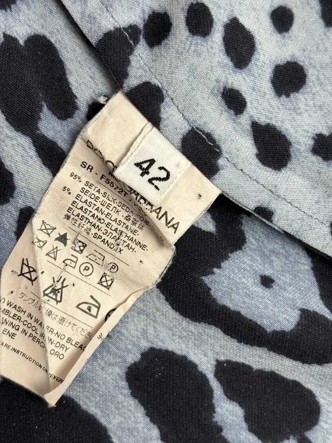 2010s Dolce & Gabbana Blue Leopard Print Silk Shirt  npBpwsG 10
