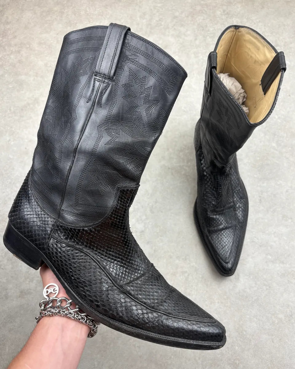 2010s Dolce & Gabbana Python Leather Santiags Boots DdoYoCc 0