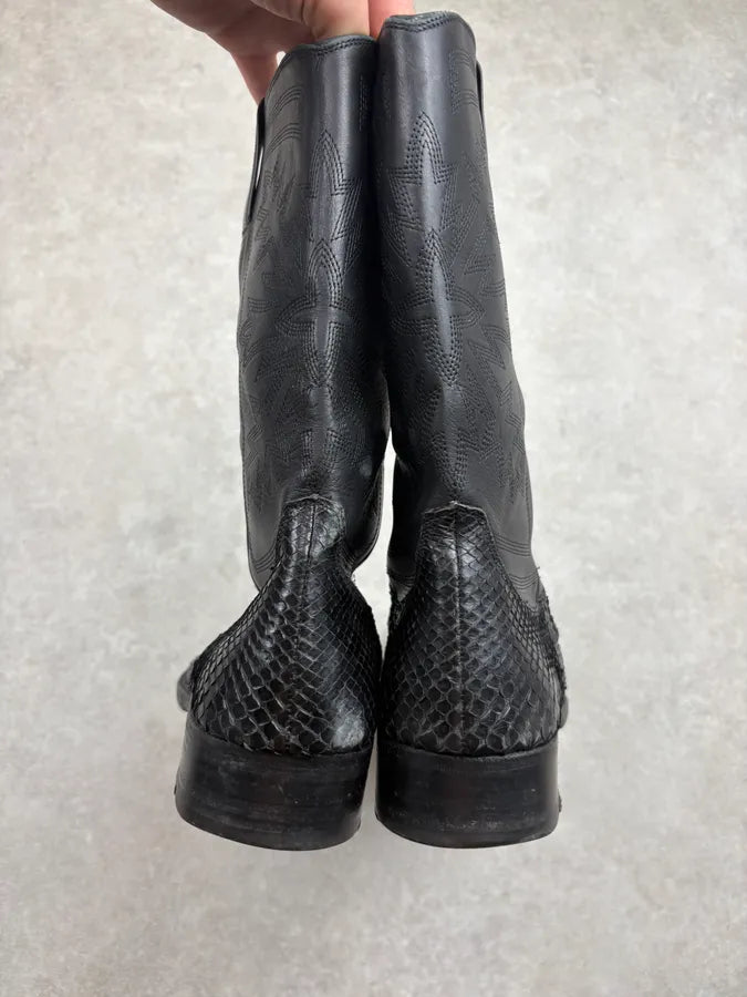 2010s Dolce & Gabbana Python Leather Santiags Boots DdoYoCc 6
