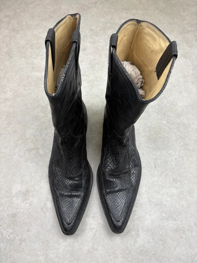 2010s Dolce & Gabbana Python Leather Santiags Boots DdoYoCc 1