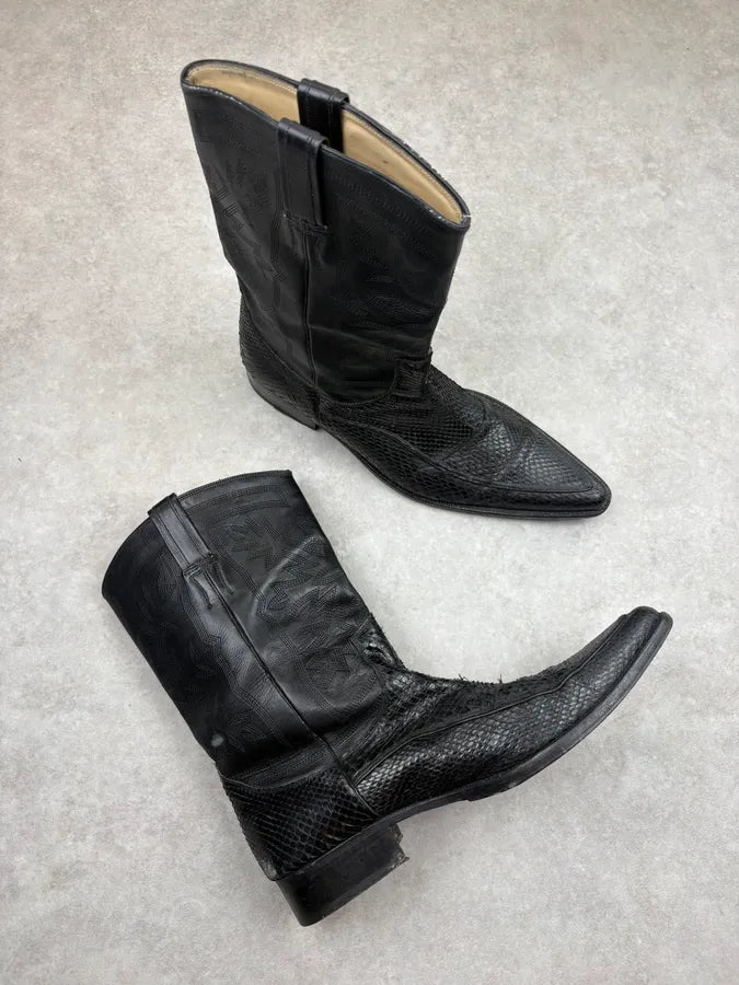 2010s Dolce & Gabbana Python Leather Santiags Boots DdoYoCc 4