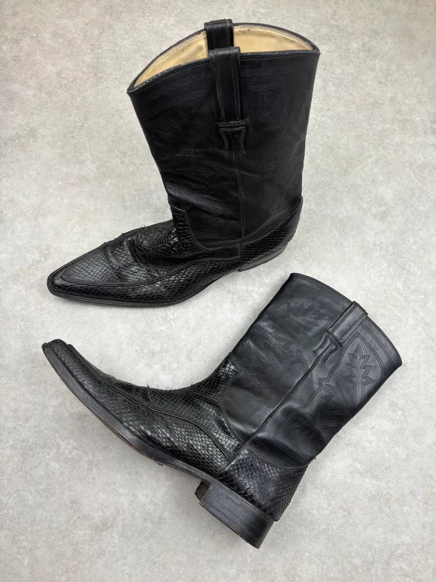2010s Dolce & Gabbana Python Leather Santiags Boots DdoYoCc 5