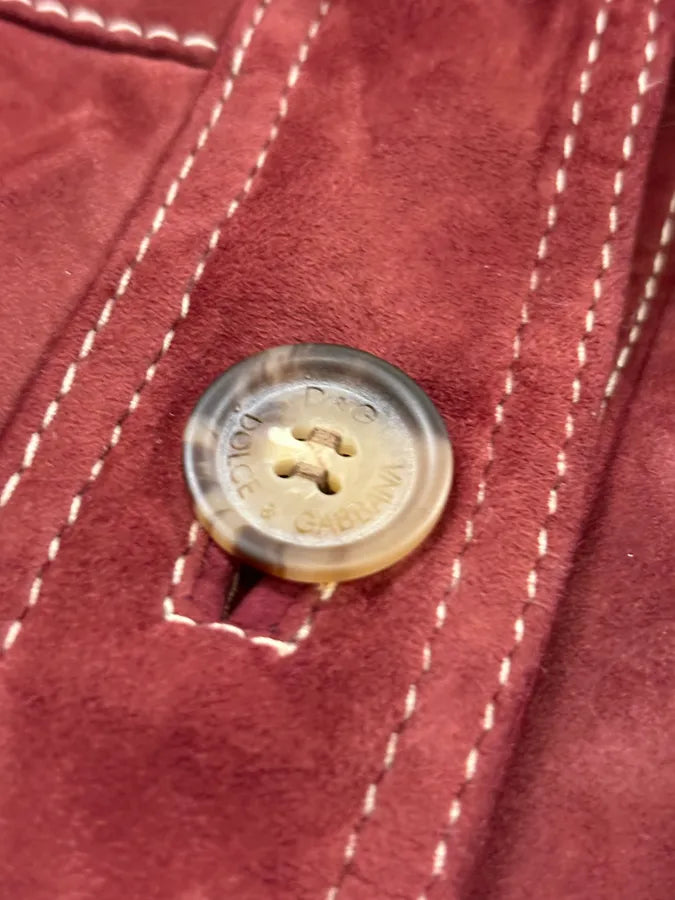 2000s Dolce & Gabbana Bordeaux Sherpa Collar Leather Jacket  kVmCSPK 7