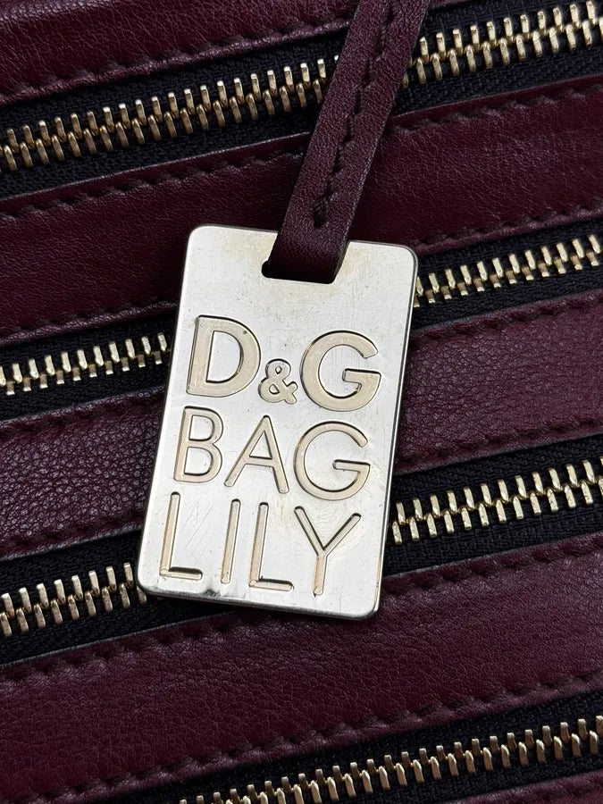 AW2010 Dolce & Gabbana Bordeaux Quilted Leather Lily Bag wXBZOeR 10
