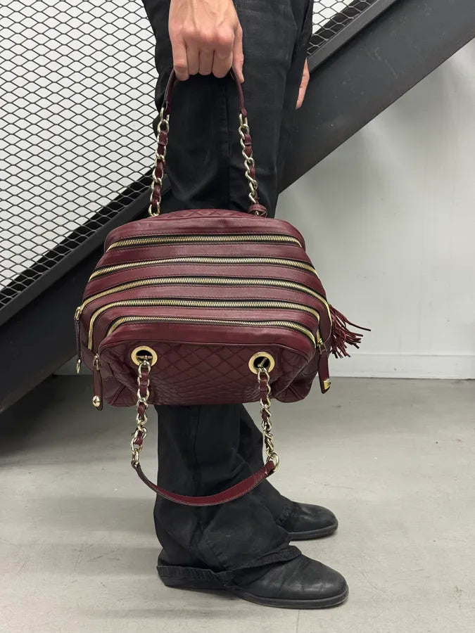 AW2010 Dolce & Gabbana Bordeaux Quilted Leather Lily Bag wXBZOeR 4
