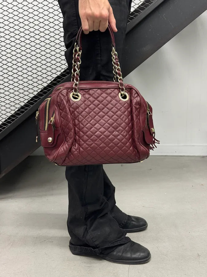 AW2010 Dolce & Gabbana Bordeaux Quilted Leather Lily Bag wXBZOeR 3