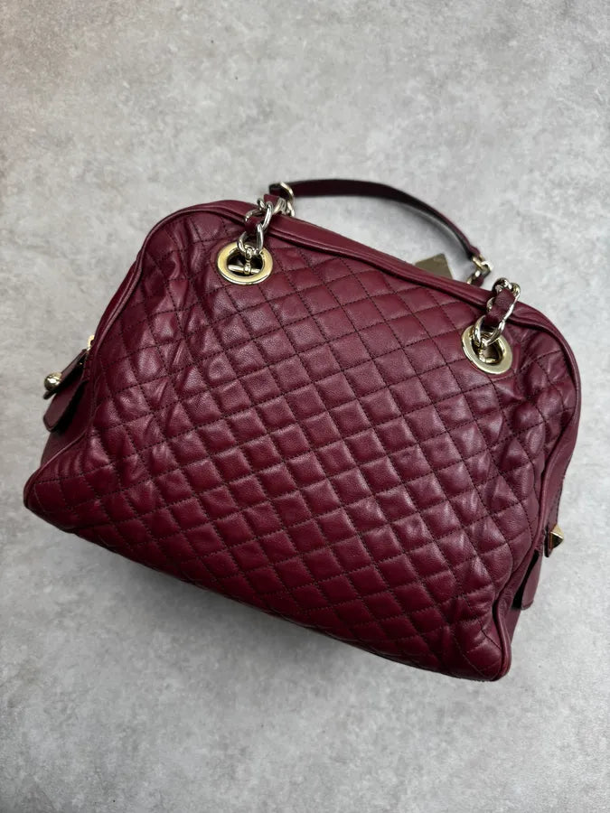 AW2010 Dolce & Gabbana Bordeaux Quilted Leather Lily Bag wXBZOeR 5