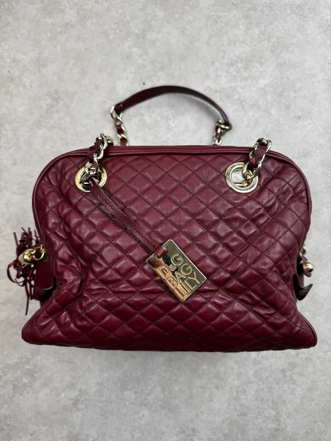 AW2010 Dolce & Gabbana Bordeaux Quilted Leather Lily Bag wXBZOeR 1