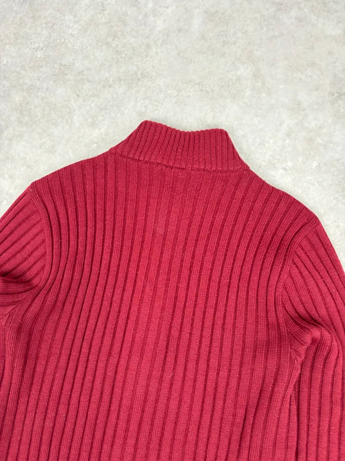 Dolce & Gabbana Bordeaux Ribbed Knit Zip-up Sweater PJGLQlm 5