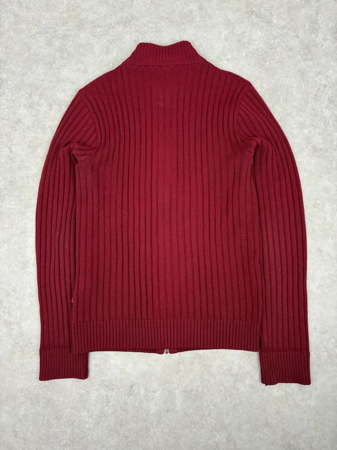 Dolce & Gabbana Bordeaux Ribbed Knit Zip-up Sweater PJGLQlm 4