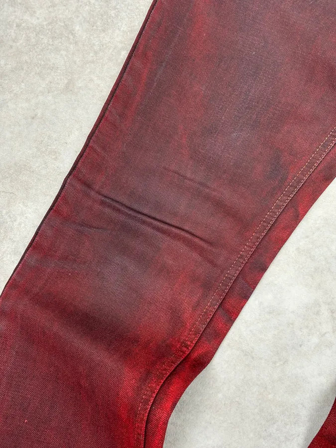 2010s Dolce & Gabbana Bordeaux Red Avant-Garde Slim Denim Jeans  UwsGLPZ 10
