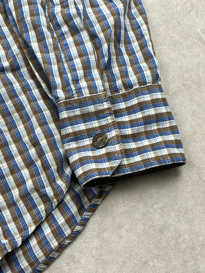 2000s Dolce & Gabbana Brown & Blue Checkered Shirt upMuUpp 8