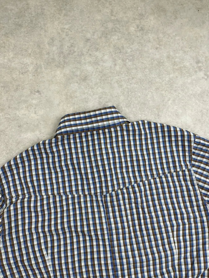 2000s Dolce & Gabbana Brown & Blue Checkered Shirt upMuUpp 6