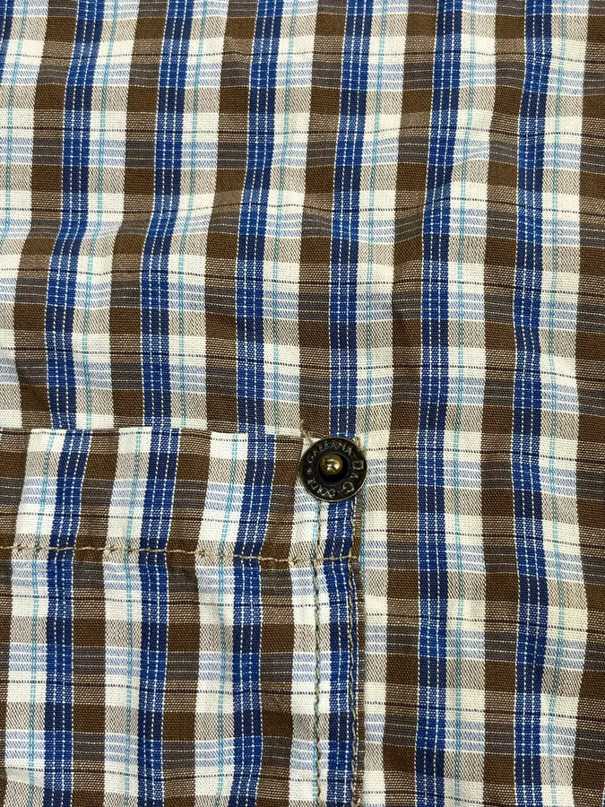 2000s Dolce & Gabbana Brown & Blue Checkered Shirt upMuUpp 9