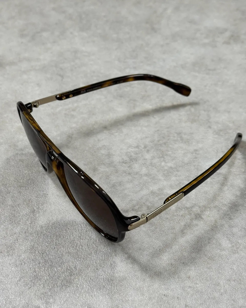 Dolce & Gabbana Brown Acetate Aviator Sunglasses rWJFYvQ 6