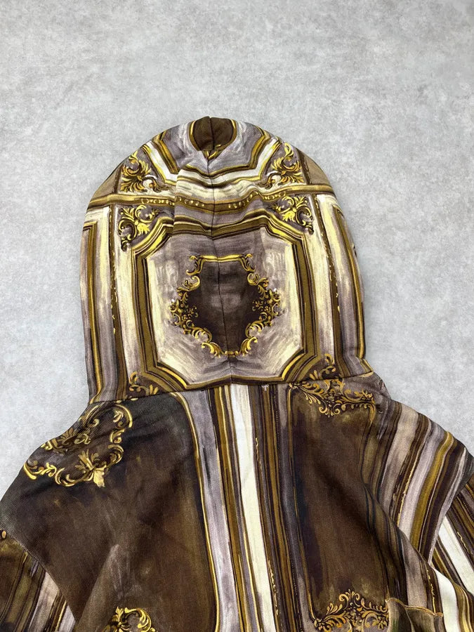 AW2017 Dolce & Gabbana Brown Fox Baroque Print Hoodie gUnhoDm 6