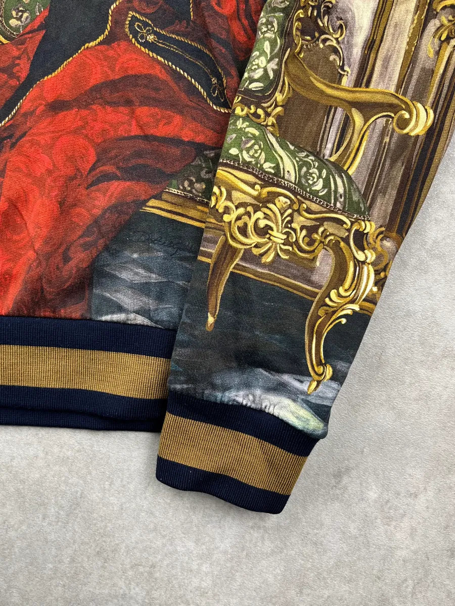AW2017 Dolce & Gabbana Brown Fox Baroque Print Hoodie gUnhoDm 7