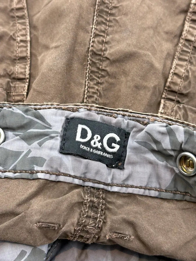 SS2004 Dolce & Gabbana Brown Cozy Cargo Shorts VHyjSmJ 8