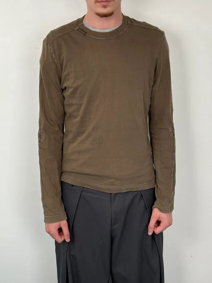 SS2003 Dolce & Gabbana Brown Military Longsleeve jUcOuZx 1