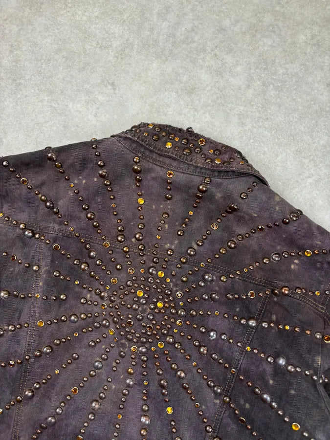 SS2010 Dolce & Gabbana Grey Eroded Sun Studded Denim Jacket jVbMIDQ 6