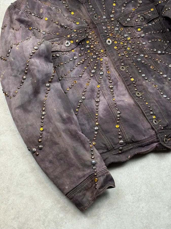 SS2010 Dolce & Gabbana Grey Eroded Sun Studded Denim Jacket jVbMIDQ 8