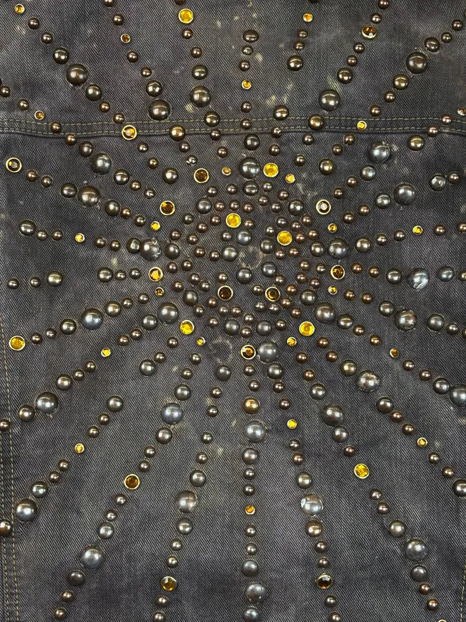 SS2010 Dolce & Gabbana Grey Eroded Sun Studded Denim Jacket jVbMIDQ 10