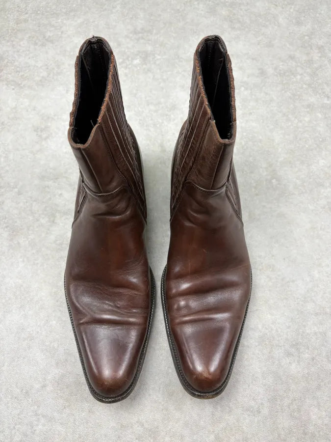 2010s Dolce & Gabbana Brown Leather Boots QCGbPKw 1