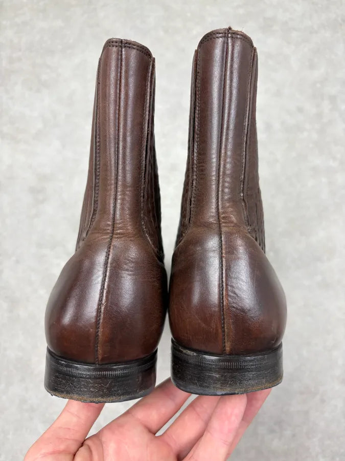 2010s Dolce & Gabbana Brown Leather Boots QCGbPKw 6