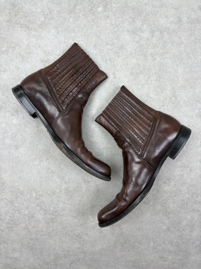2010s Dolce & Gabbana Brown Leather Boots QCGbPKw 5