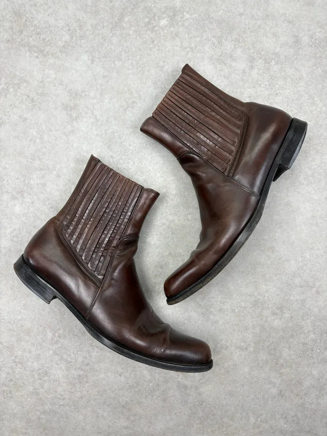 2010s Dolce & Gabbana Brown Leather Boots QCGbPKw 4