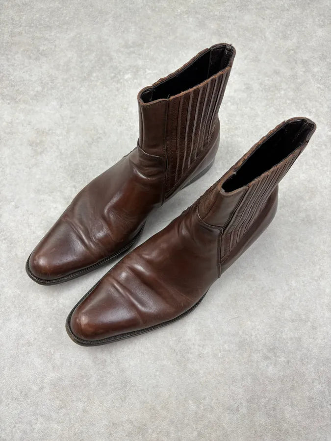 2010s Dolce & Gabbana Brown Leather Boots QCGbPKw 2