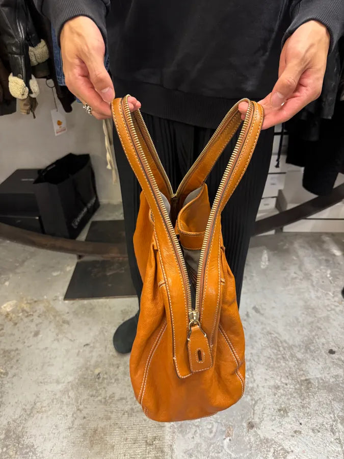 Dolce & Gabbana Brown Leather Hobo Handle Zip Bag zXRbAYQ 1