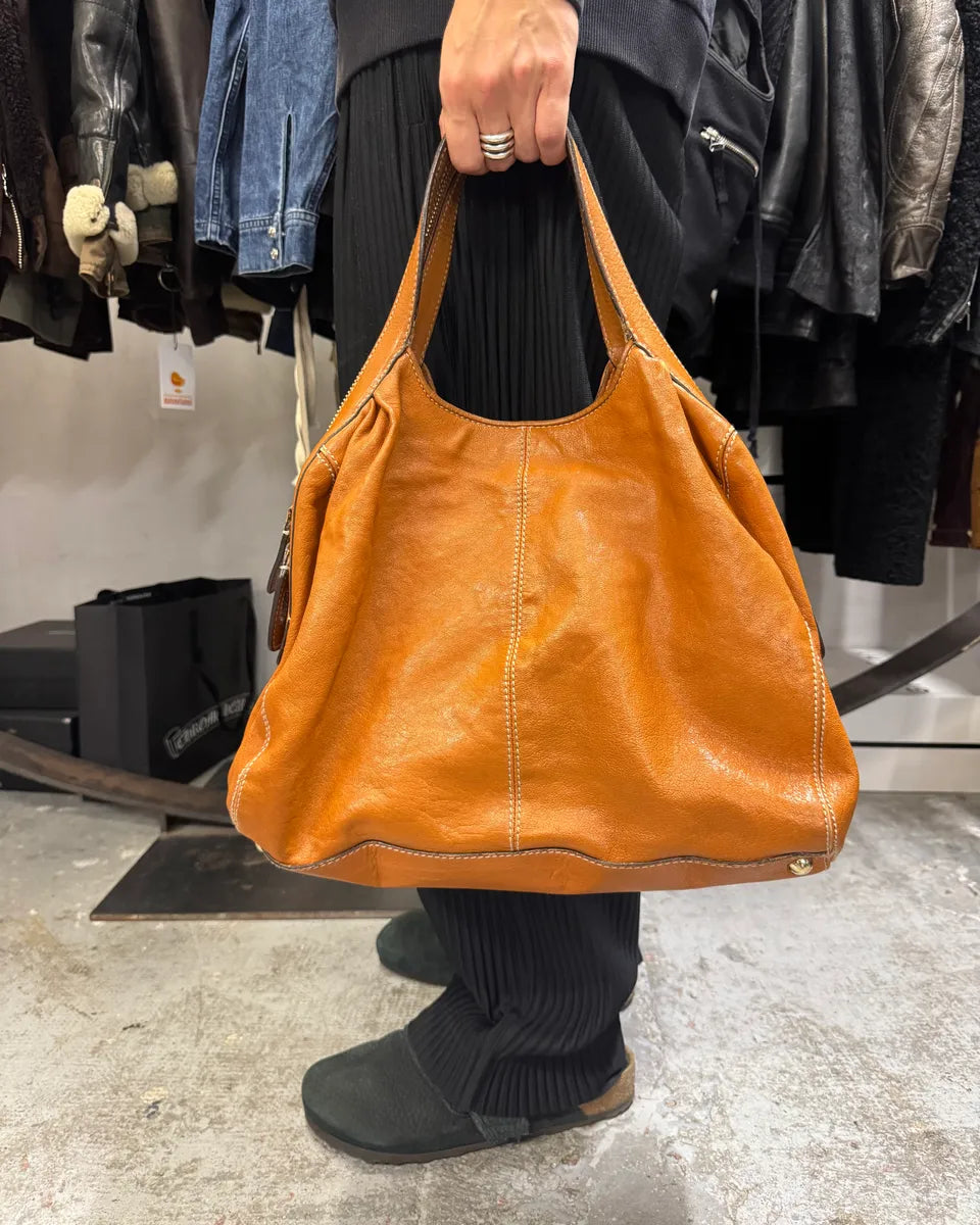 Dolce & Gabbana Brown Leather Hobo Handle Zip Bag zXRbAYQ 2