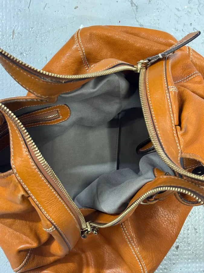 Dolce & Gabbana Brown Leather Hobo Handle Zip Bag zXRbAYQ 4