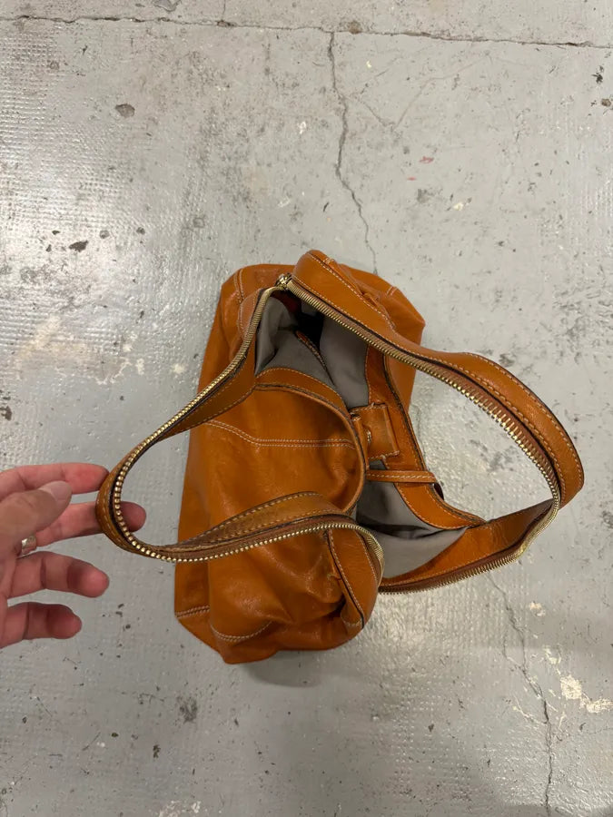 Dolce & Gabbana Brown Leather Hobo Handle Zip Bag zXRbAYQ 7