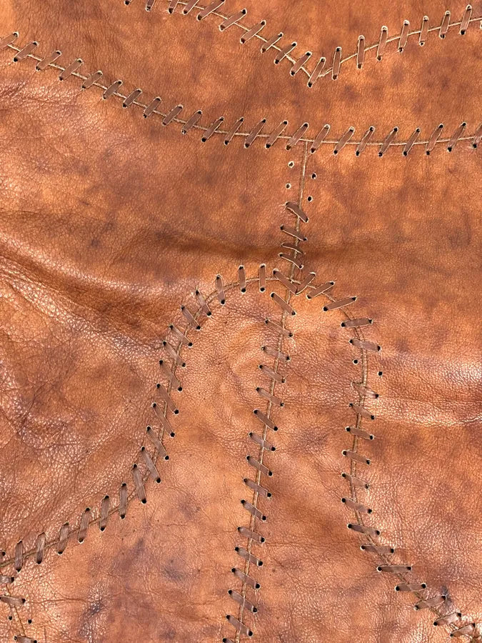 1990s Dolce & Gabbana Whipstitched Brown Leather Jacket zobyGlv 7