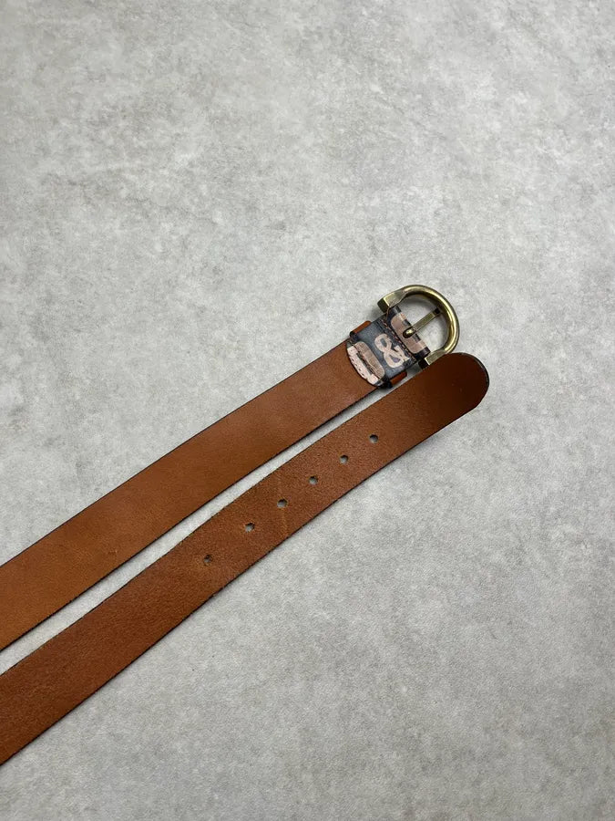2000s Dolce & Gabbana Brown Multi Logo Leather Belt piQHMSO 7