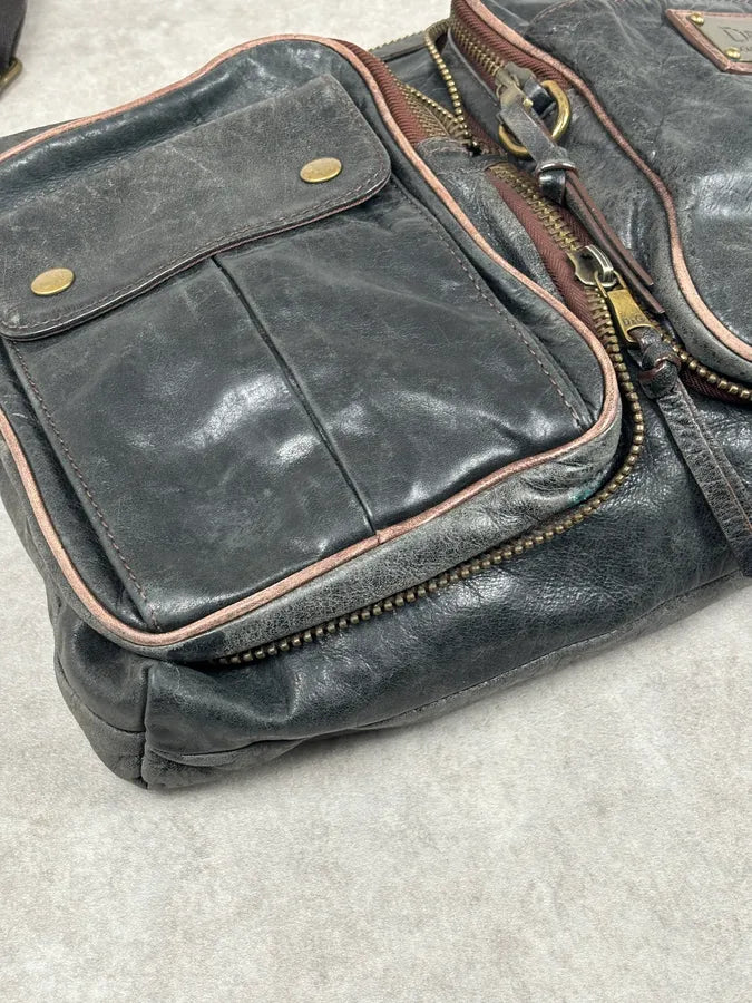 Dolce & Gabbana Faded Black Leather Messenger Bag yKdHGLb 8