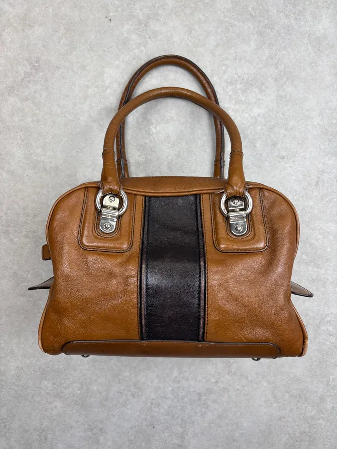 AW2010 Dolce & Gabbana Brown Leather Multi-Zip Handle Bag VqBKJil 4